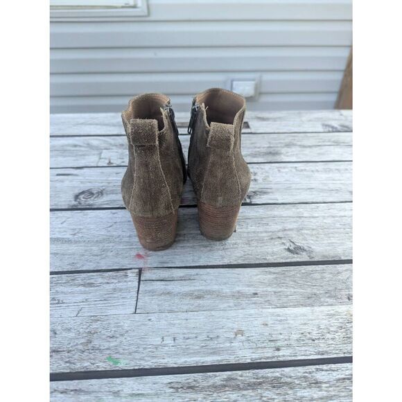 Madewell The Brenner‎ Stacked Heel Ankle Boots women's size 7 brown leather - Picture 5 of 10